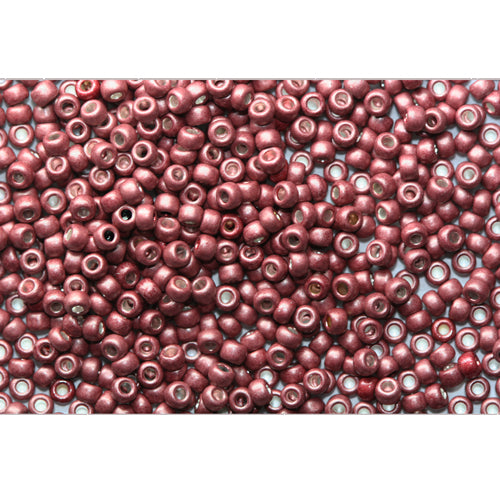 ccpf564f - perles de rocaille Toho 11/0 matt galvanized brick red (10g)
