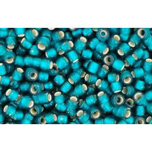 cc27bdf - perles de rocaille Toho 11/0 silver lined frosted teal (10g)