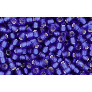 cc28f - perles de rocaille Toho 11/0 silver lined frosted dark sapphire (10g)