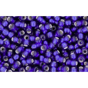 Achat cc28df - perles de rocaille Toho 11/0 silver lined frosted cobalt(10g)