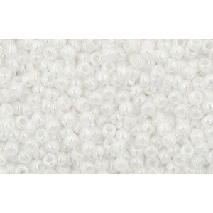 Achat cc401 - perles de rocaille Toho 15/0 opaque rainbow white (5g)