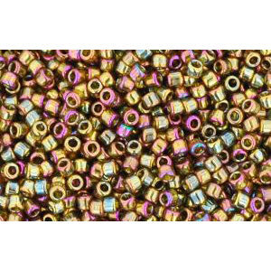 cc459 - perles de rocaille Toho 15/0 gold lustered dark topaz (5g)