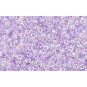 cc477d - perles de rocaille Toho 15/0 transparent rainbow foxglove (5g)