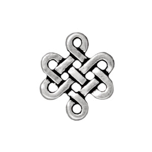 Achat Pendentif estampe métal plaqué argent vieilli 11mm (1)