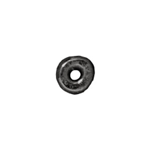 Perle heishi métal plaqué gunmétal vieilli 4mm (20)