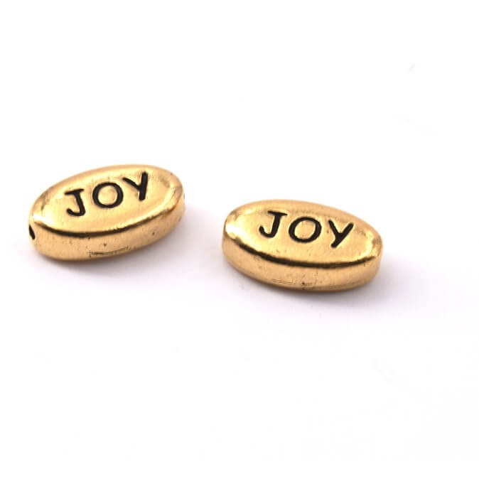 Perle Joy Métal Doré Or Fin Qualité 11x6mm (1)