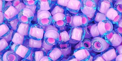 Achat cc937 - perles de rocaille Toho 6/0 aqua/bubble gum pink lined (10g)