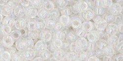 cc161 - perles de rocaille Toho 8/0 transparent rainbow crystal (10g)