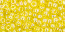 cc175 - perles de rocaille Toho 8/0 transparent rainbow lemon (10g)