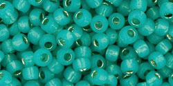 cc2104 - perles de rocaille Toho 8/0 silver lined milky teal (10g)