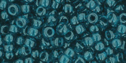 cc7bdf - perles de rocaille Toho 8/0 transparent frosted teal (10g)