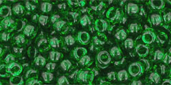 cc7b - perles de rocaille Toho 8/0 transparent grass green (10g)