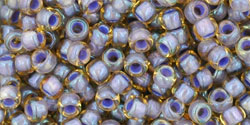 cc926 - perles de rocaille Toho 8/0 light topaz/opaque lavender lined (10g)