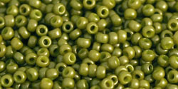 cc1624f - perles de rocaille Toho 11/0 opaque frosted pea green soup (10g)