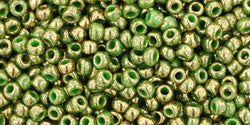 Achat cc1702 - perles de rocaille Toho 11/0 gilded marble green (10g)