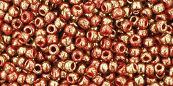 cc1708 - perles de rocaille Toho 11/0 gilded marble red (10g)