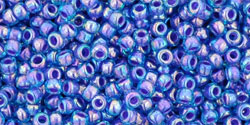 cc1837 - perles de rocaille Toho 11/0 rainbow aqua/ opaque purple (10g)