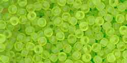cc4f - perles de rocaille Toho 11/0 transparent frosted lime green (10g)