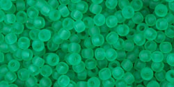 cc72f - perles de rocaille Toho 11/0 transparent frosted dark peridot (10g)