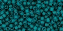 cc7bdf - perles de rocaille Toho 11/0 transparent frosted teal (10g)