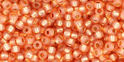 cc2112 - perles de rocaille Toho 11/0 silver lined milky grapefruit (10g)