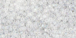 cc161 - perles de rocaille Toho 15/0 transparent rainbow crystal (5g)