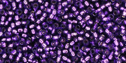 cc2224 - perles de rocaille Toho 15/0 silver lined purple (5g)