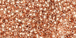 cc740 - perles de rocaille Toho 15/0 copper lined crystal (5g)