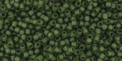 cc940f - perles de rocaille Toho 15/0 transparent frosted olivine (5g)