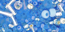 Mix de perles Toho aozora-blue/silver (10g)