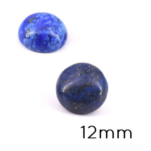 Achat Cabochon Rond Lapis lazuli Naturel Teinté 12mm (1)