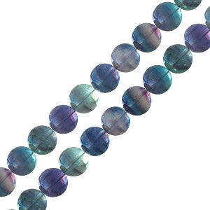 Pierres rondes fluorite arc en ciel 4mm sur fil (1)