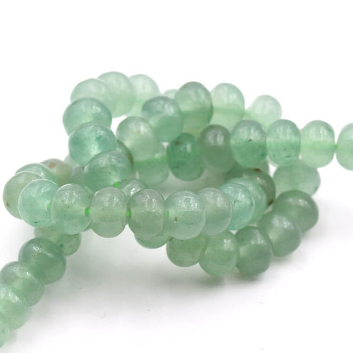 Perles Rondelles Donuts Aventurine 8x5mm - Trou: 1mm (1 fil-38cm)