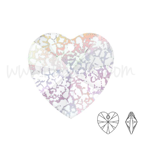 Pendentif coeur Swarovski 6228 crystal white patina effect 10mm (1)