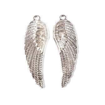 Pendentifs, ailes Argent Antique 37mm (2)