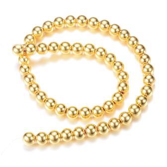 Perles d'hématite reconstituée doré qualité 2 mm - 1 rang - 190 perles (vendues par 1 rang)