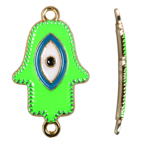 lien main de fatma émail époxy vert 20x32mm (1)