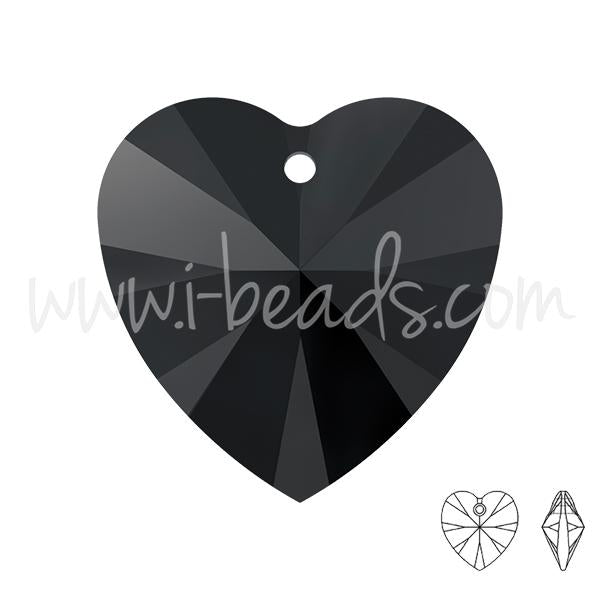 pendentif coeur swarovski jet 18mm (1)