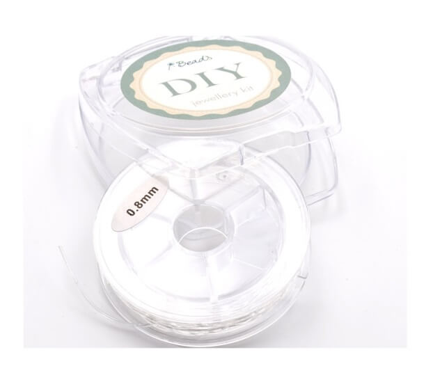 Fil élastique transparent 0.8mm, bobine de 10m (10m)