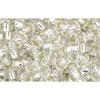 cc21 - perles de rocaille Toho 8/0 silver lined crystal (10g)