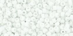 cc41f - perles de rocaille Toho 15/0 opaque frosted white (5g)