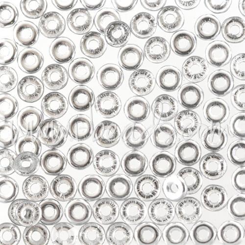 Achat O beads 1x3.8mm crystal silver (5g)