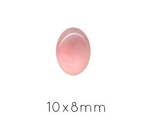 Achat Cabochon Ovale QUARTZ Rose 10x8mm (1)