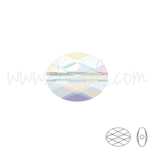 Perles mini ovales Swarovski 5051 crystal ab 8x6mm (2)