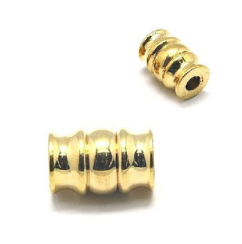 Achat PerleTube large en acier doré OR 10x15mm Trou 4mm (1)