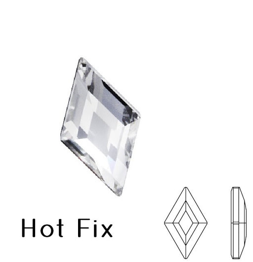 Achat 2773 Swarovski hot fix flat back Diamand Shape rhinestones crystal 6.6x3.9mm (5)