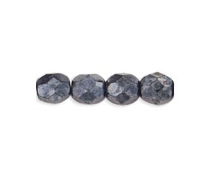 Perles facettes de boheme HEMATITE 3mm (30)