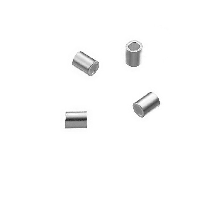 perles à écraser argent 925 1.5x2mm Diam inte:0.8mm (20)