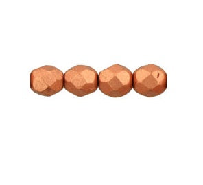 Perles facettes de boheme matte METALLIC COPPER 3mm (30)