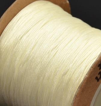 Fil cordon polyesther 0,4mm - beige champagne - vendu par 3m